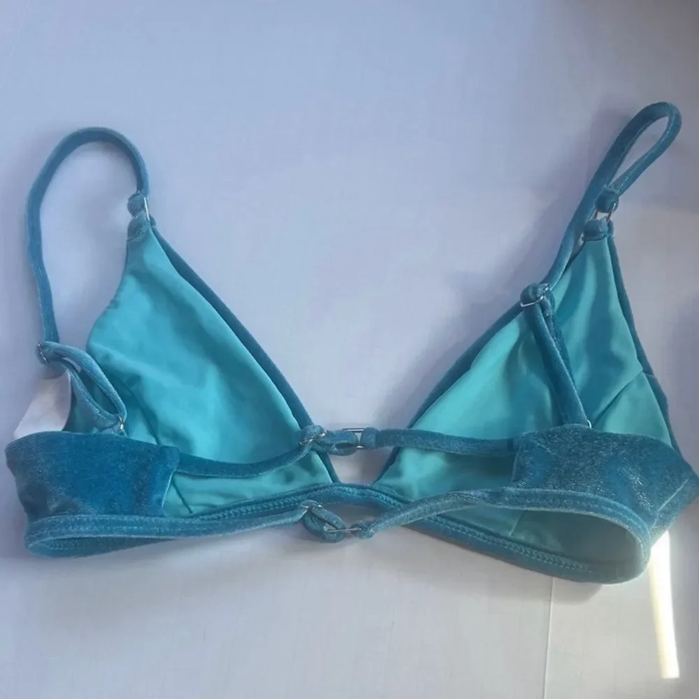 NWOT Tiger Mist Blue Mya Velvet Bikini Top Size XS